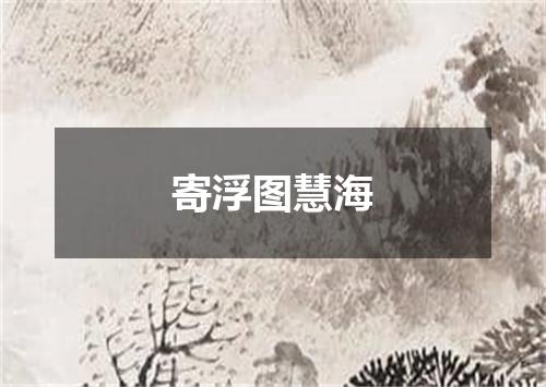 寄浮图慧海