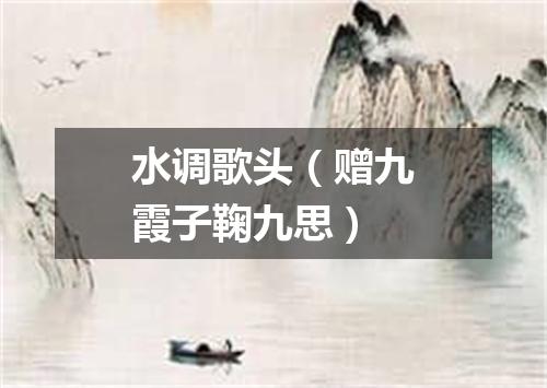 水调歌头（赠九霞子鞠九思）