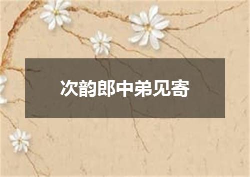 次韵郎中弟见寄