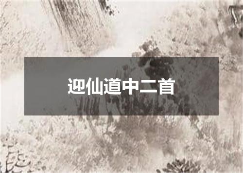 迎仙道中二首