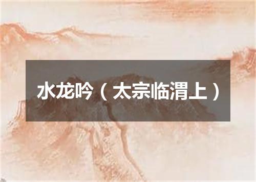 水龙吟（太宗临渭上）