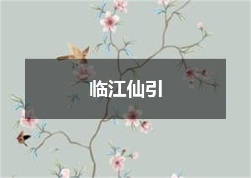 临江仙引