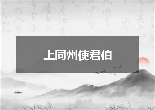 上同州使君伯