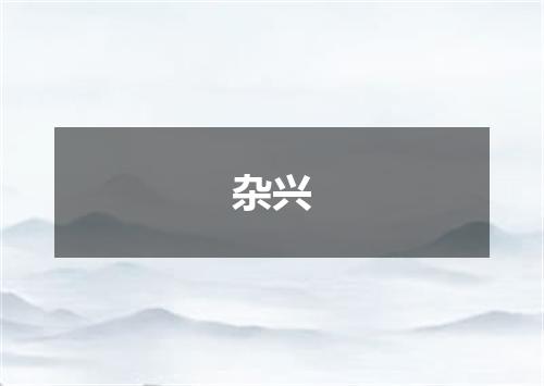 杂兴