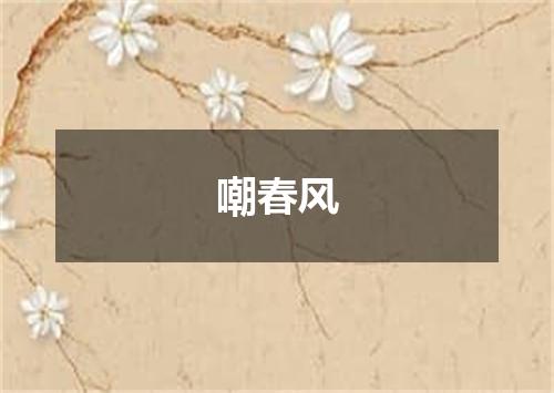 嘲春风