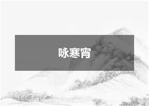 咏寒宵