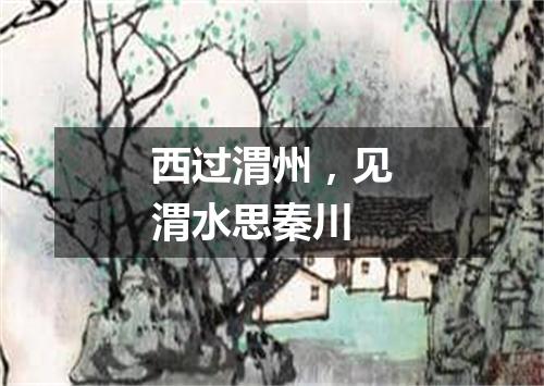 西过渭州，见渭水思秦川