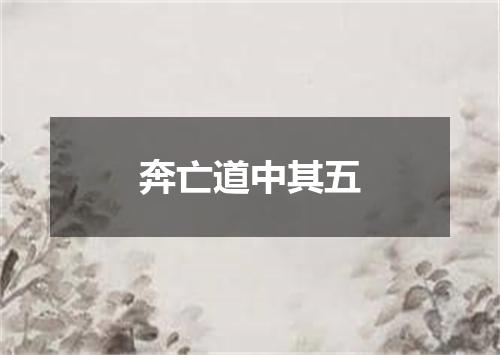 奔亡道中其五