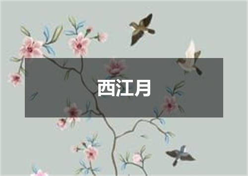 西江月