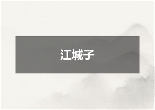 江城子