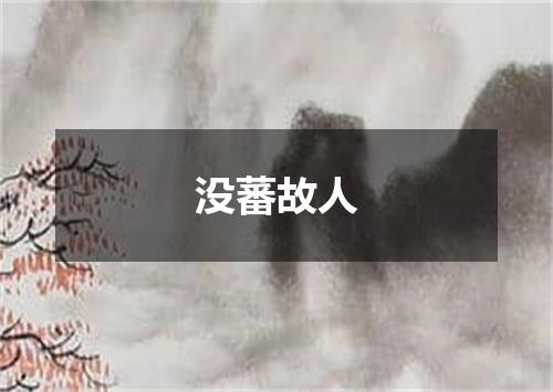 没蕃故人
