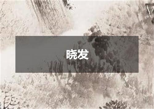 晓发