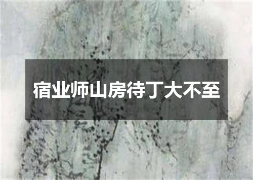 宿业师山房待丁大不至