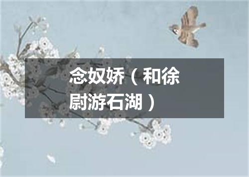 念奴娇（和徐尉游石湖）