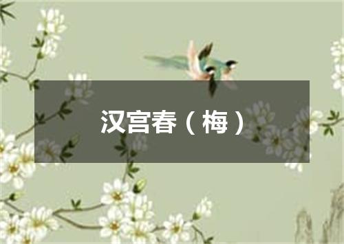 汉宫春（梅）