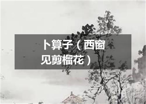 卜算子（西窗见剪榴花）