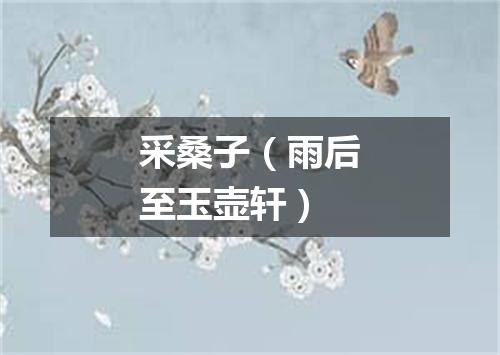 采桑子（雨后至玉壶轩）