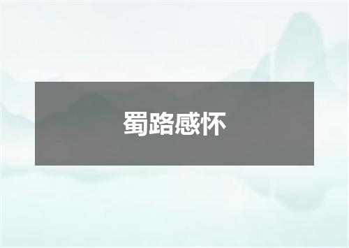 蜀路感怀