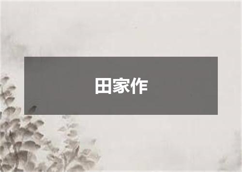 田家作