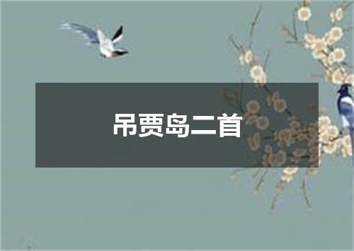吊贾岛二首