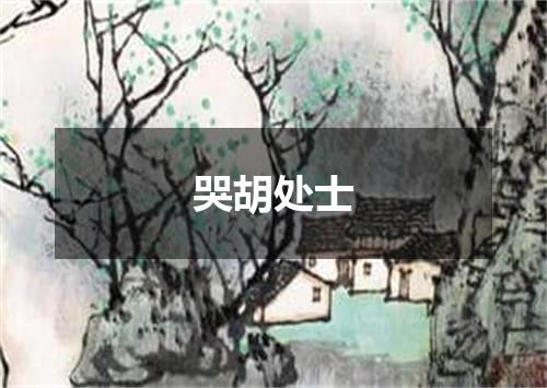 哭胡处士