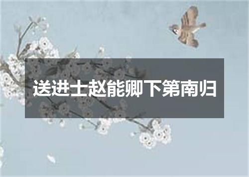 送进士赵能卿下第南归