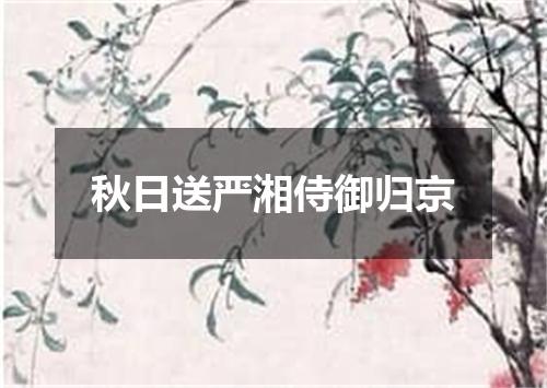 秋日送严湘侍御归京