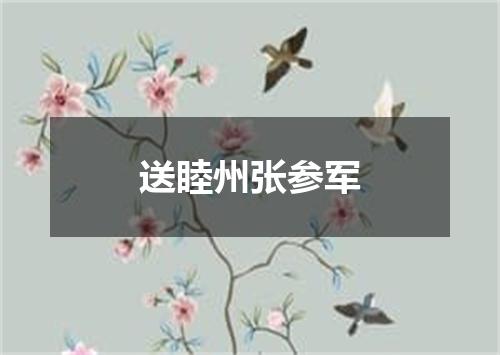 送睦州张参军