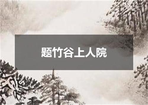 题竹谷上人院