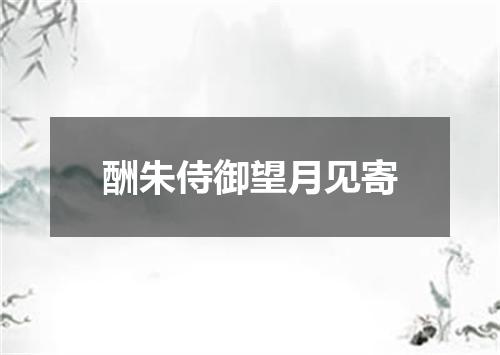 酬朱侍御望月见寄