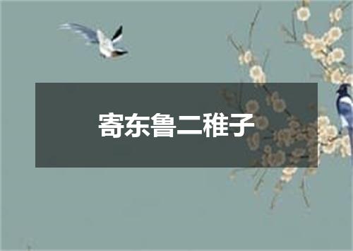 寄东鲁二稚子