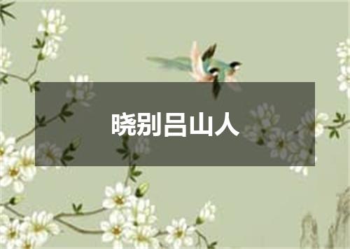 晓别吕山人