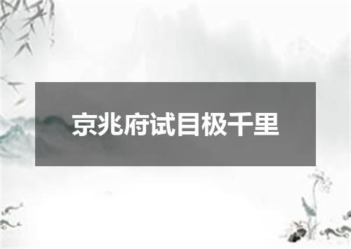 京兆府试目极千里