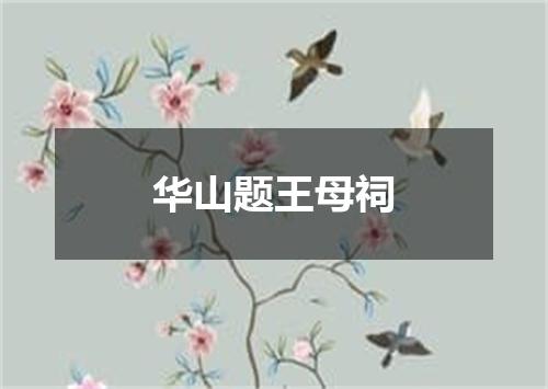 华山题王母祠