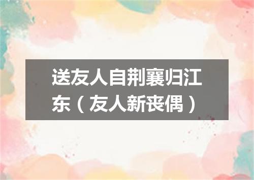 送友人自荆襄归江东（友人新丧偶）