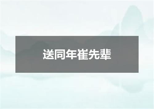 送同年崔先辈