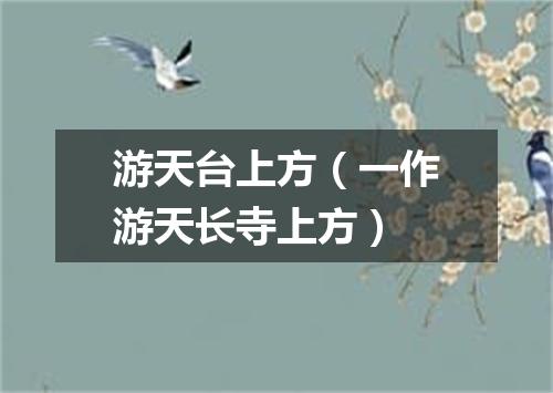 游天台上方（一作游天长寺上方）