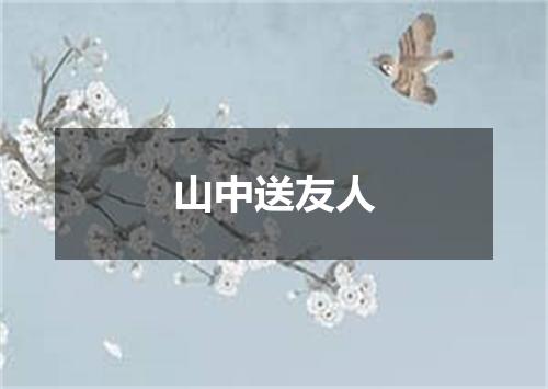 山中送友人