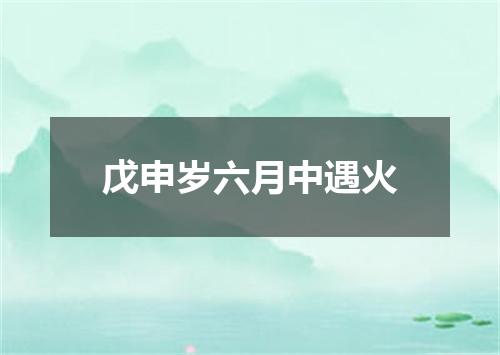 戊申岁六月中遇火