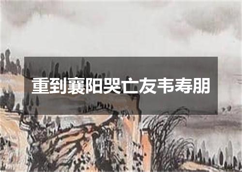 重到襄阳哭亡友韦寿朋