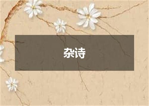 杂诗