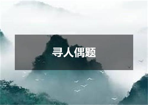 寻人偶题