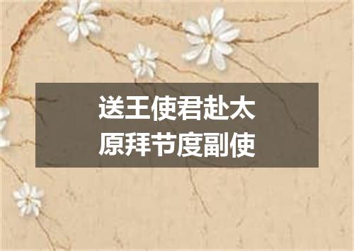 送王使君赴太原拜节度副使