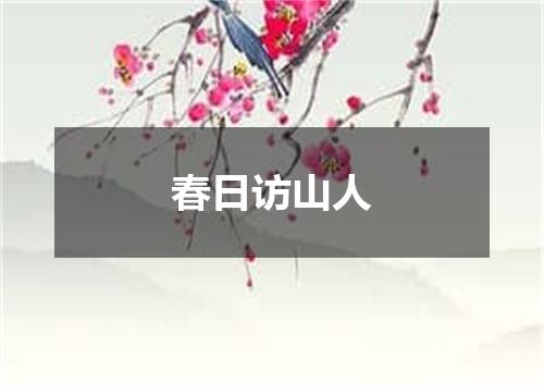 春日访山人