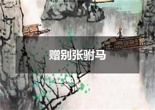 赠别张驸马