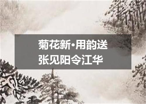 菊花新·用韵送张见阳令江华