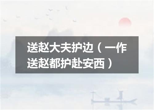 送赵大夫护边（一作送赵都护赴安西）