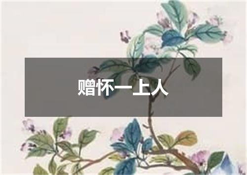 赠怀一上人