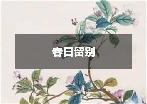 春日留别