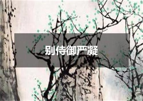别侍御严凝